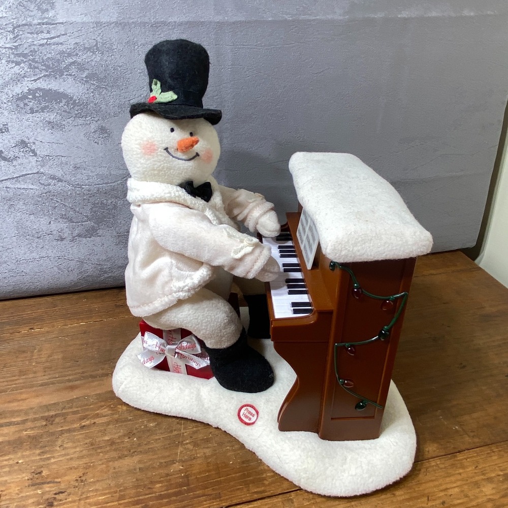 Hallmark Snowman Playing Piano Musical Animated Christmas Decor Parts Repair